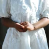 Floral Embroidered Puff Sleeve Dress - Image 2
